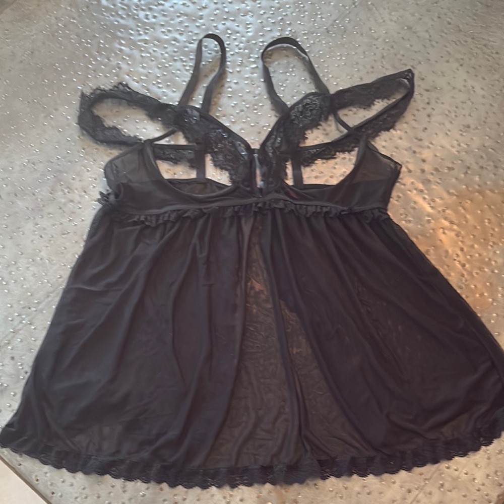 Elegant Black Lace Babydoll